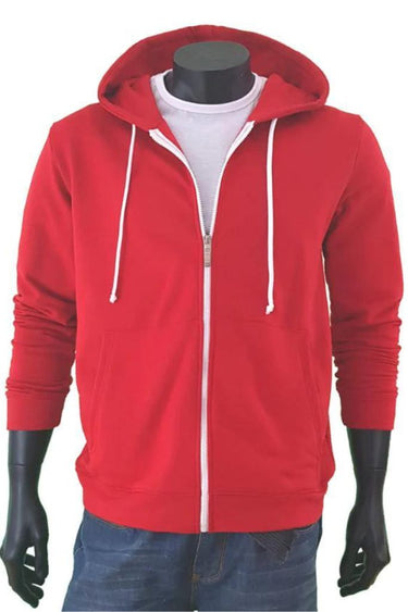 Sudadero Basic DC Rojo con Zipper y Capucha - Diseño urbano y práctico